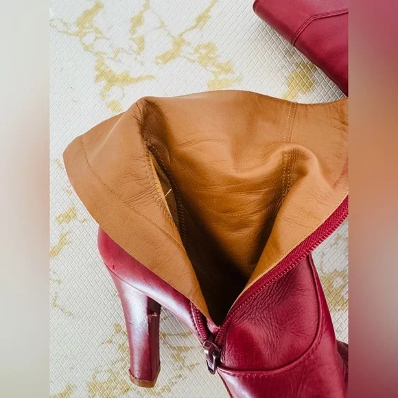 🔥🔥FINAL CLEARENCE🔥🔥 MARC JACOBS Made in Italy Red Leather Bootie - Picture 10 of 14
